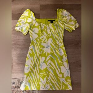 French Connection Lime and White Dress Size 0